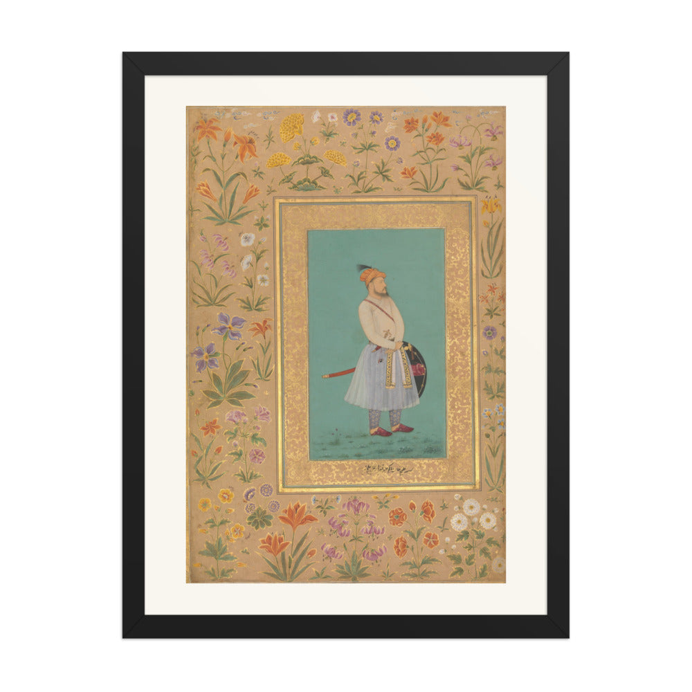 Portrait of Qilich Khan Turani | Restored Mughal Wall Art — view 1