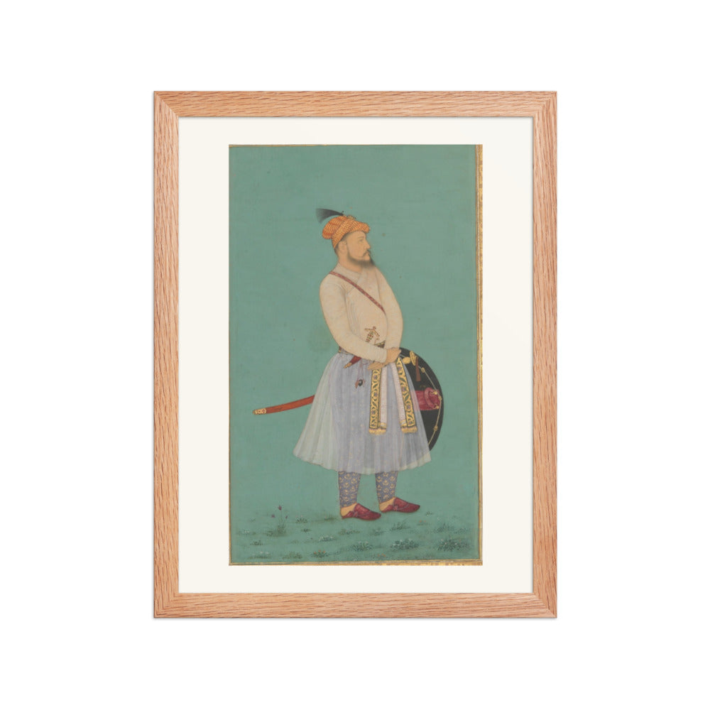 Portrait of Qilich Khan Turani | Restored Mughal Wall Art — view 2
