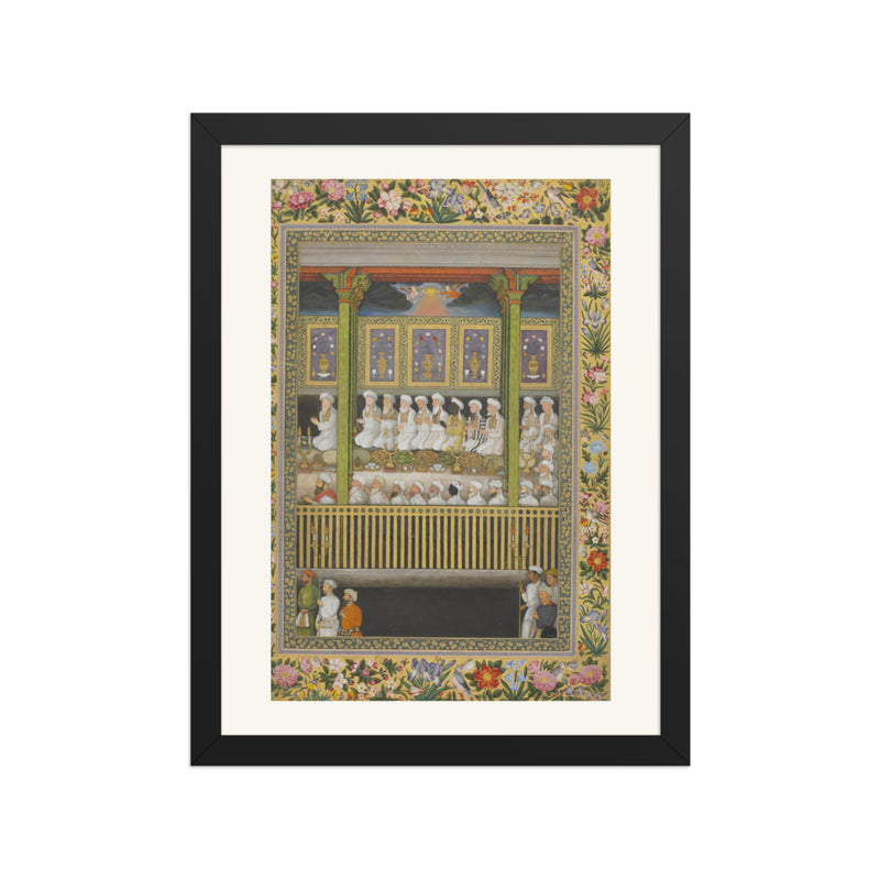 Night Celebration of the Prophet's Birthday — Restored Mughal Wall Art