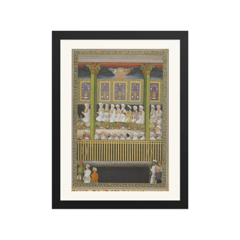 Night Celebration of the Prophet's Birthday — Restored Mughal Wall Art