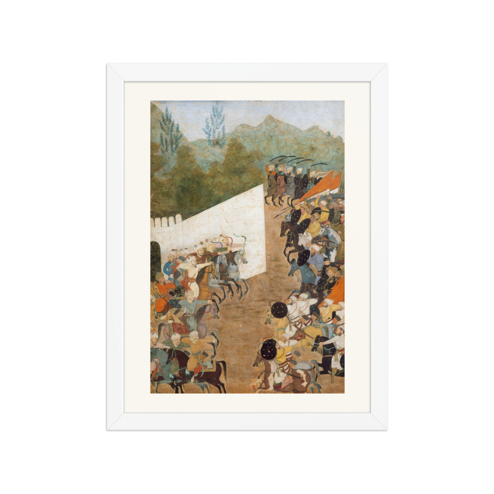 The Battle of Shahbarghan from the Padshahnama – Restored Mughal Wall Art — view 6