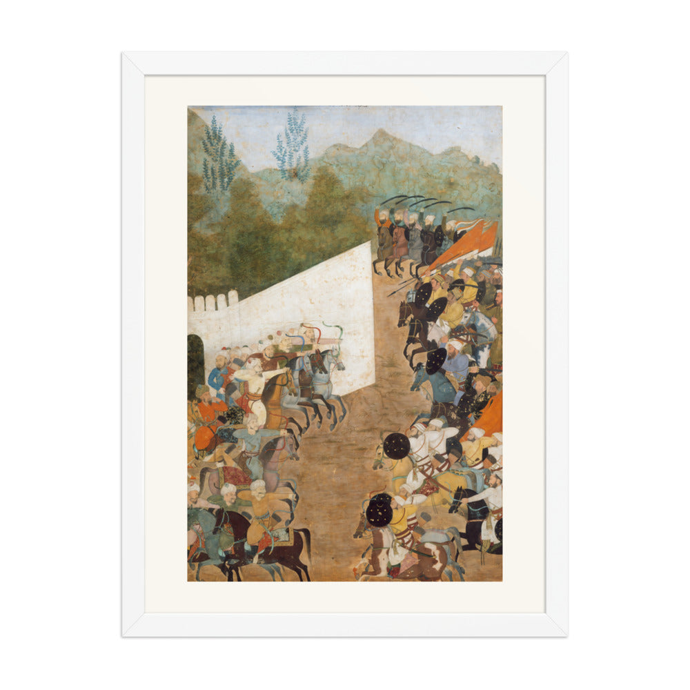 The Battle of Shahbarghan from the Padshahnama – Restored Mughal Wall Art — view 5