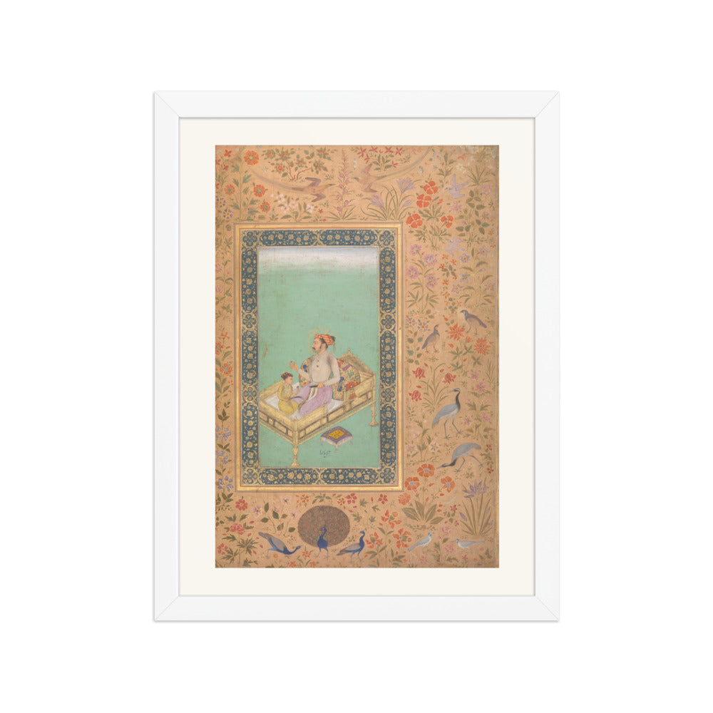 The Emperor Shah Jahan with his Son Dara Shikoh | Restored Mughal Wall Art — view 6