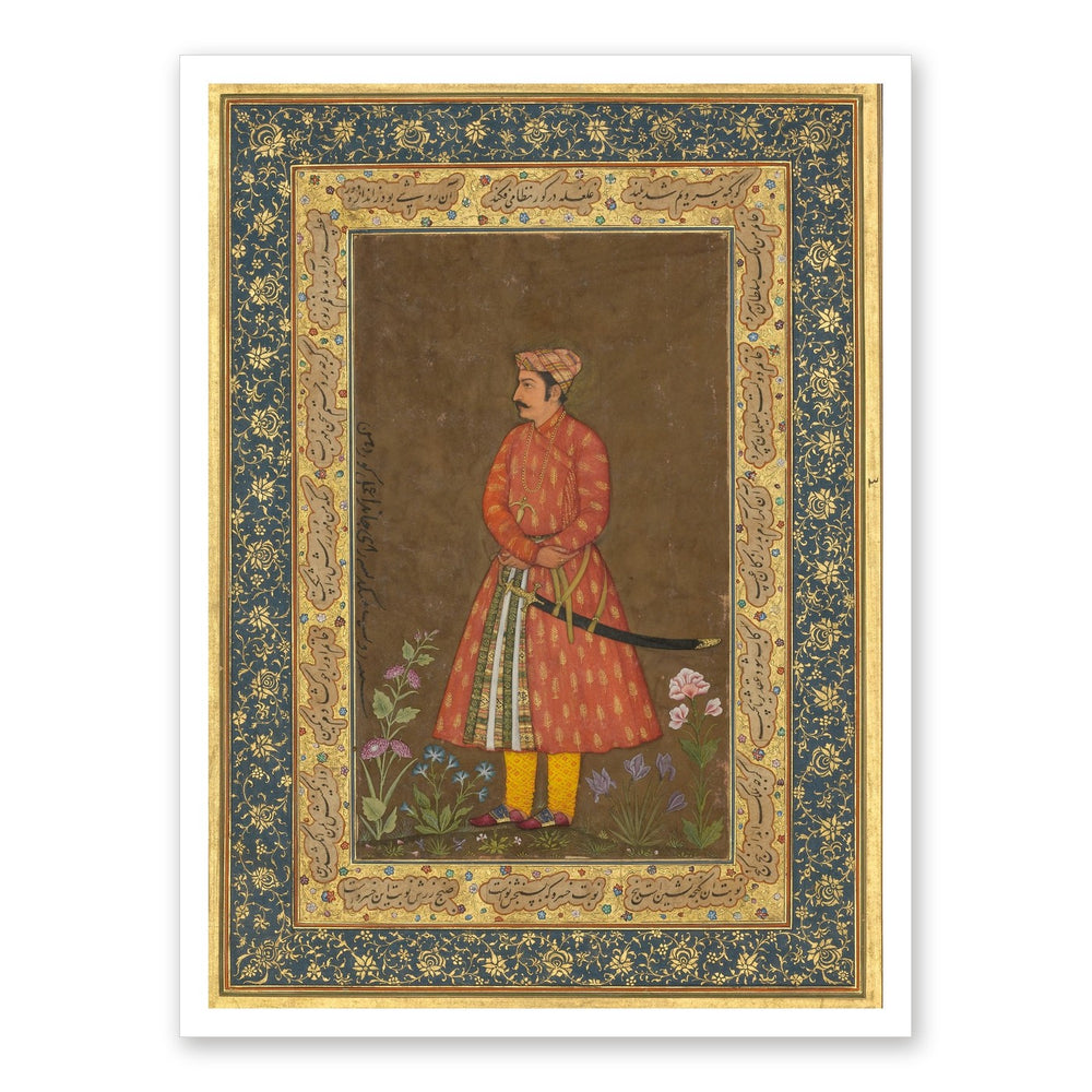 Portrait of Rup Singh — Shah Jahan Album Folio | Restored Mughal Wall Art — view 7
