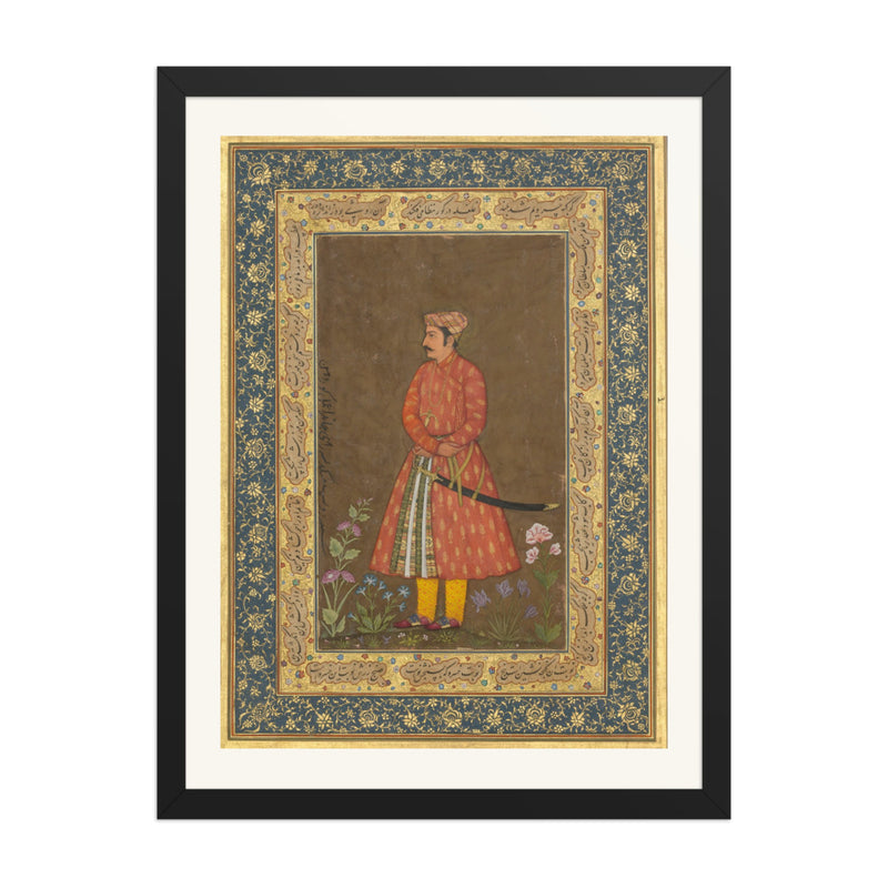 Portrait of Rup Singh — Shah Jahan Album Folio | Restored Mughal Wall Art