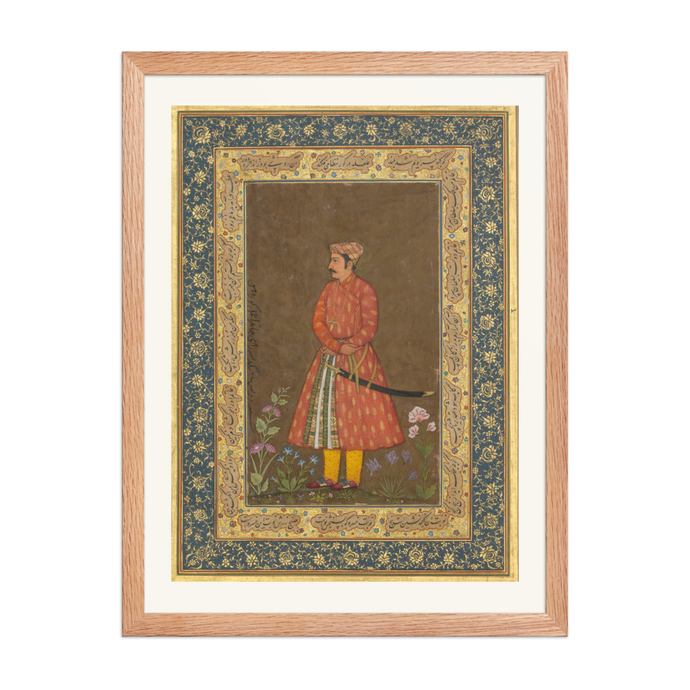 Portrait of Rup Singh — Shah Jahan Album Folio | Restored Mughal Wall Art — view 3