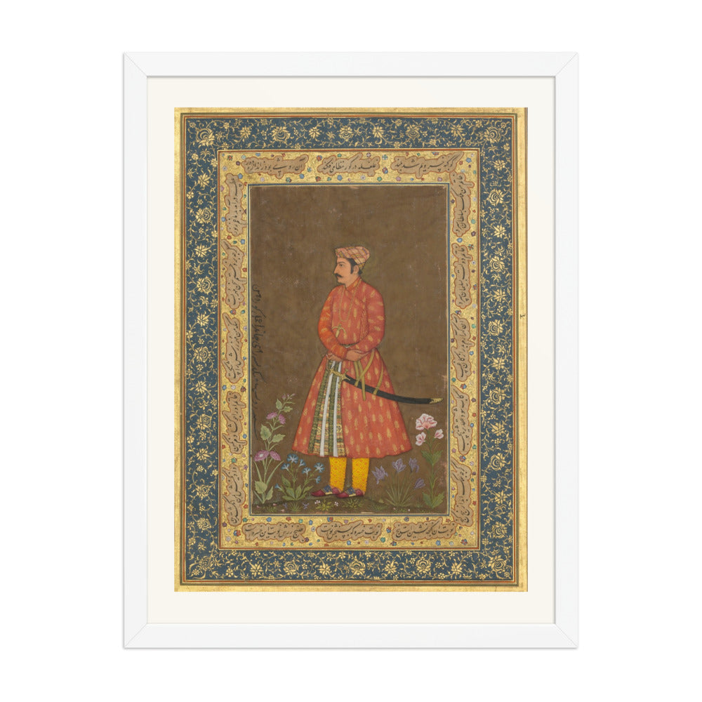 Portrait of Rup Singh — Shah Jahan Album Folio | Restored Mughal Wall Art — view 5