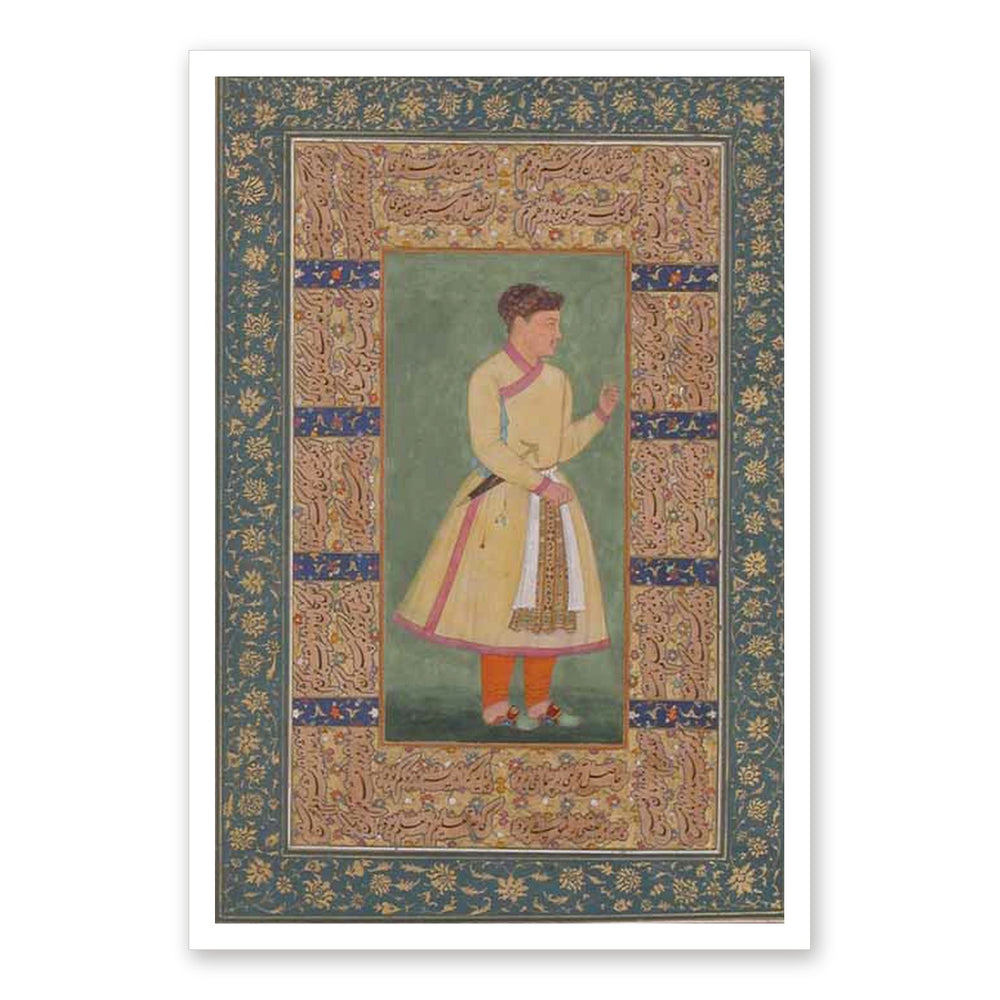 Portrait of Zamana Beg, Mahabat Khan — Shah Jahan Album Folio | Restored Mughal Wall Art — view 7