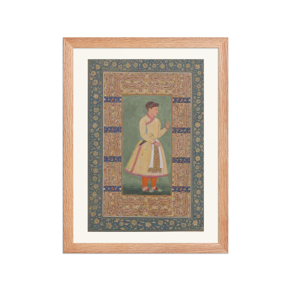 Portrait of Zamana Beg, Mahabat Khan — Shah Jahan Album Folio | Restored Mughal Wall Art — view 4