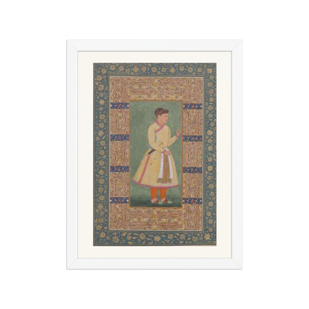 Portrait of Zamana Beg, Mahabat Khan — Shah Jahan Album Folio | Restored Mughal Wall Art — view 6
