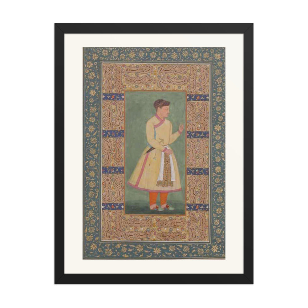 Portrait of Zamana Beg, Mahabat Khan — Shah Jahan Album Folio | Restored Mughal Wall Art — view 1