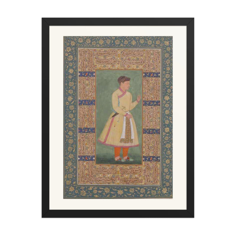 Portrait of Zamana Beg, Mahabat Khan — Shah Jahan Album Folio | Restored Mughal Wall Art