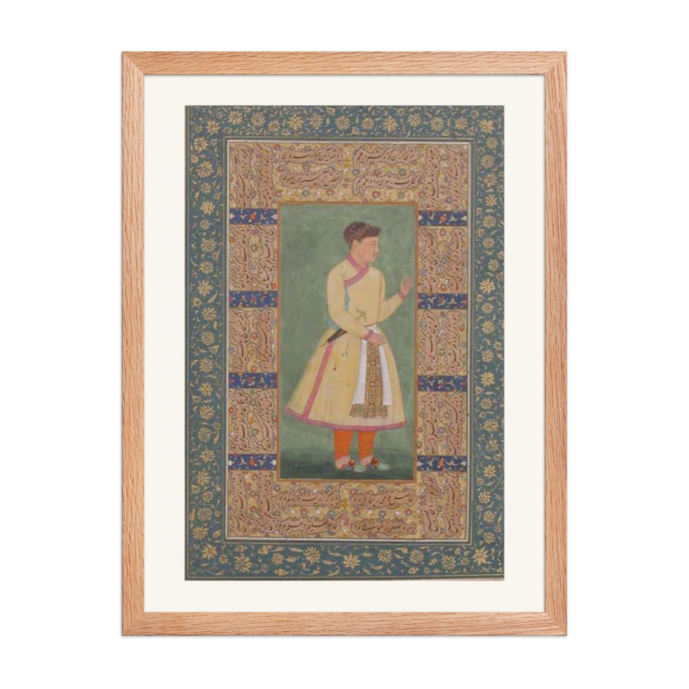 Portrait of Zamana Beg, Mahabat Khan — Shah Jahan Album Folio | Restored Mughal Wall Art — view 3