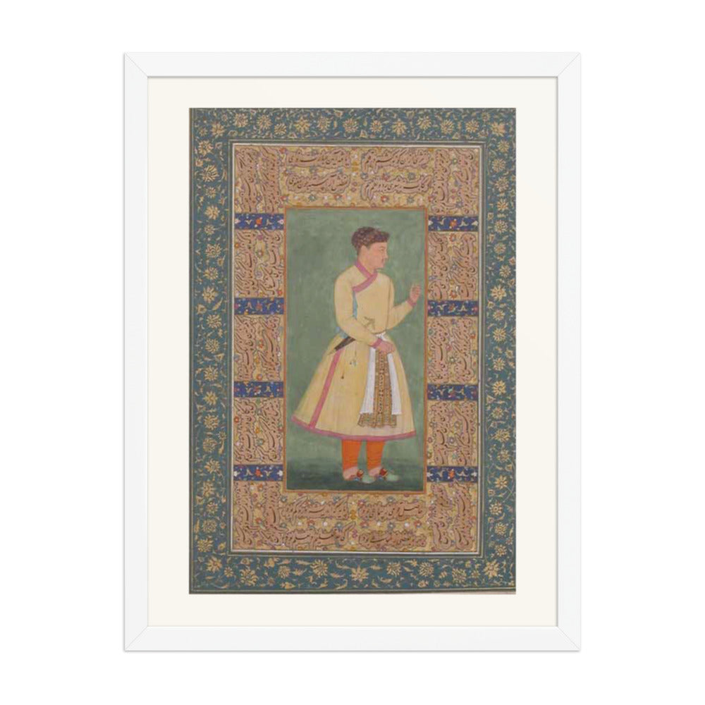 Portrait of Zamana Beg, Mahabat Khan — Shah Jahan Album Folio | Restored Mughal Wall Art — view 5