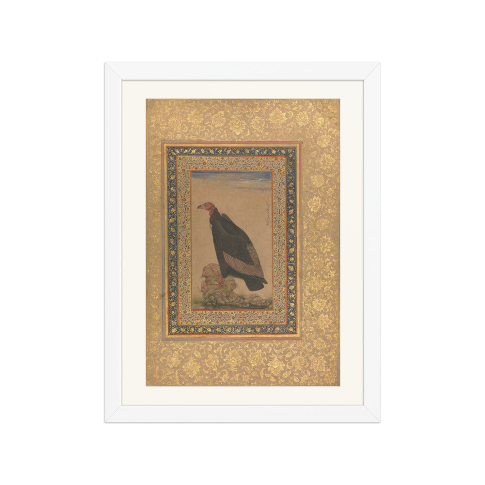 Red-Headed Vulture | Restored Mughal Wall Art — view 6