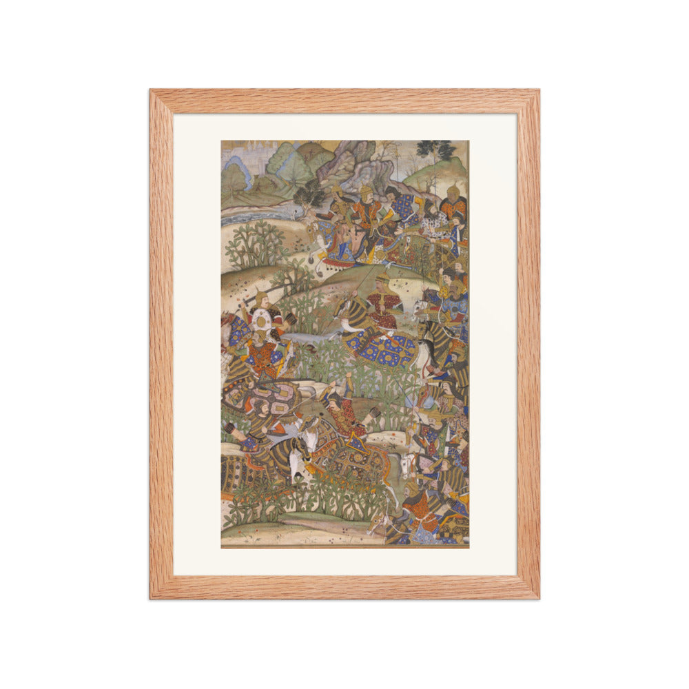 Cavalry Clash — Restored Mughal Wall Art — view 2