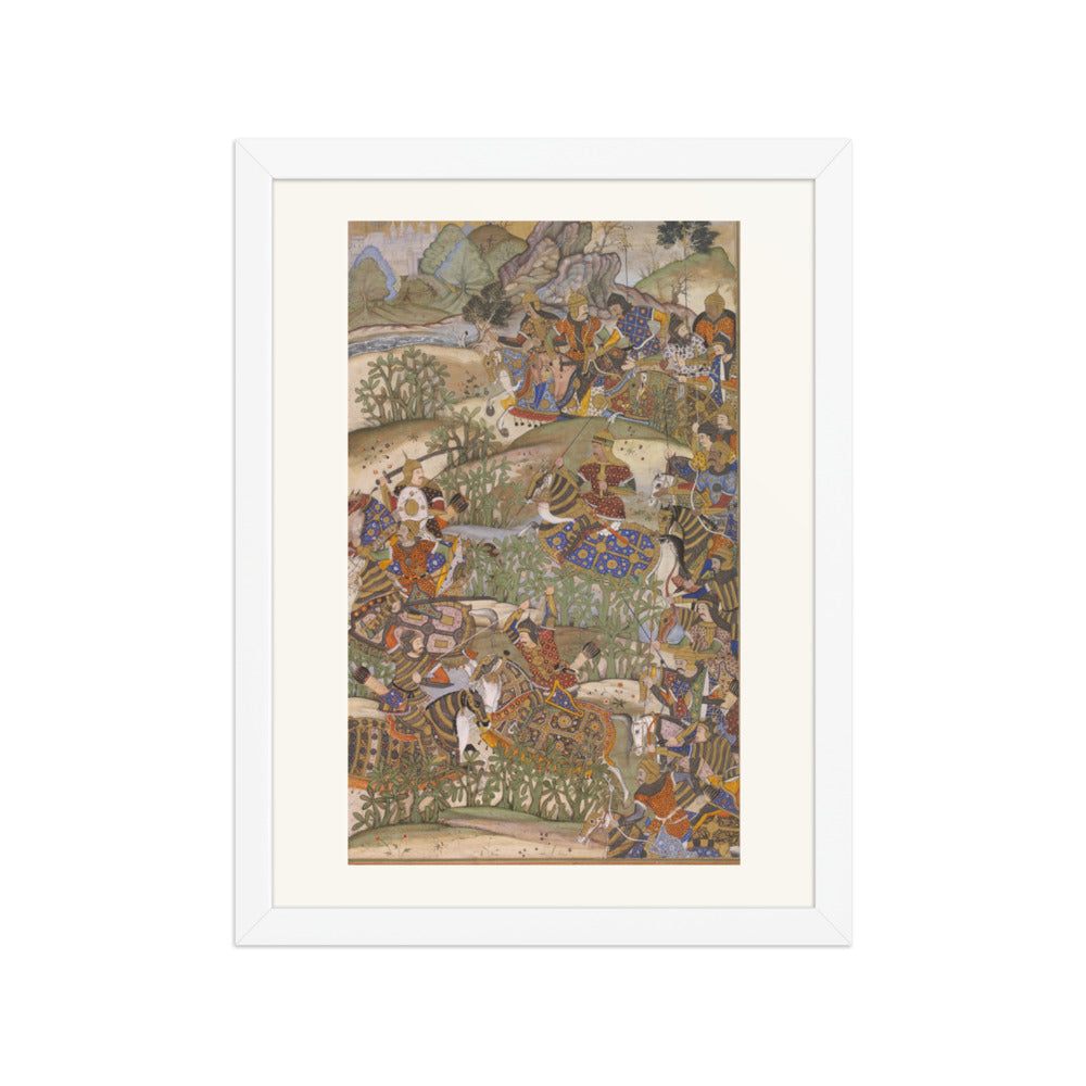 Cavalry Clash — Restored Mughal Wall Art — view 3