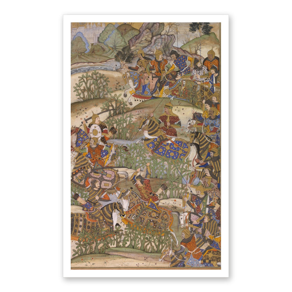 Cavalry Clash — Restored Mughal Wall Art — view 7