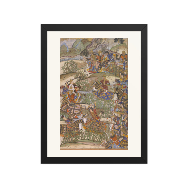 Cavalry Clash — Restored Mughal Wall Art