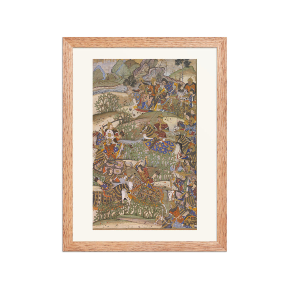 Cavalry Clash — Restored Mughal Wall Art — view 2