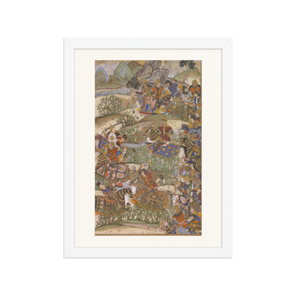 Cavalry Clash — Restored Mughal Wall Art — view 3