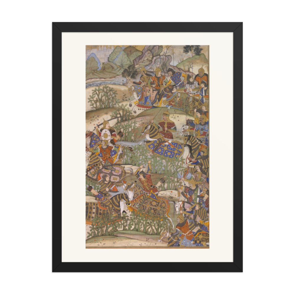 Cavalry Clash — Restored Mughal Wall Art — view 4