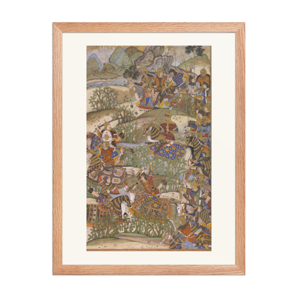 Cavalry Clash — Restored Mughal Wall Art — view 5