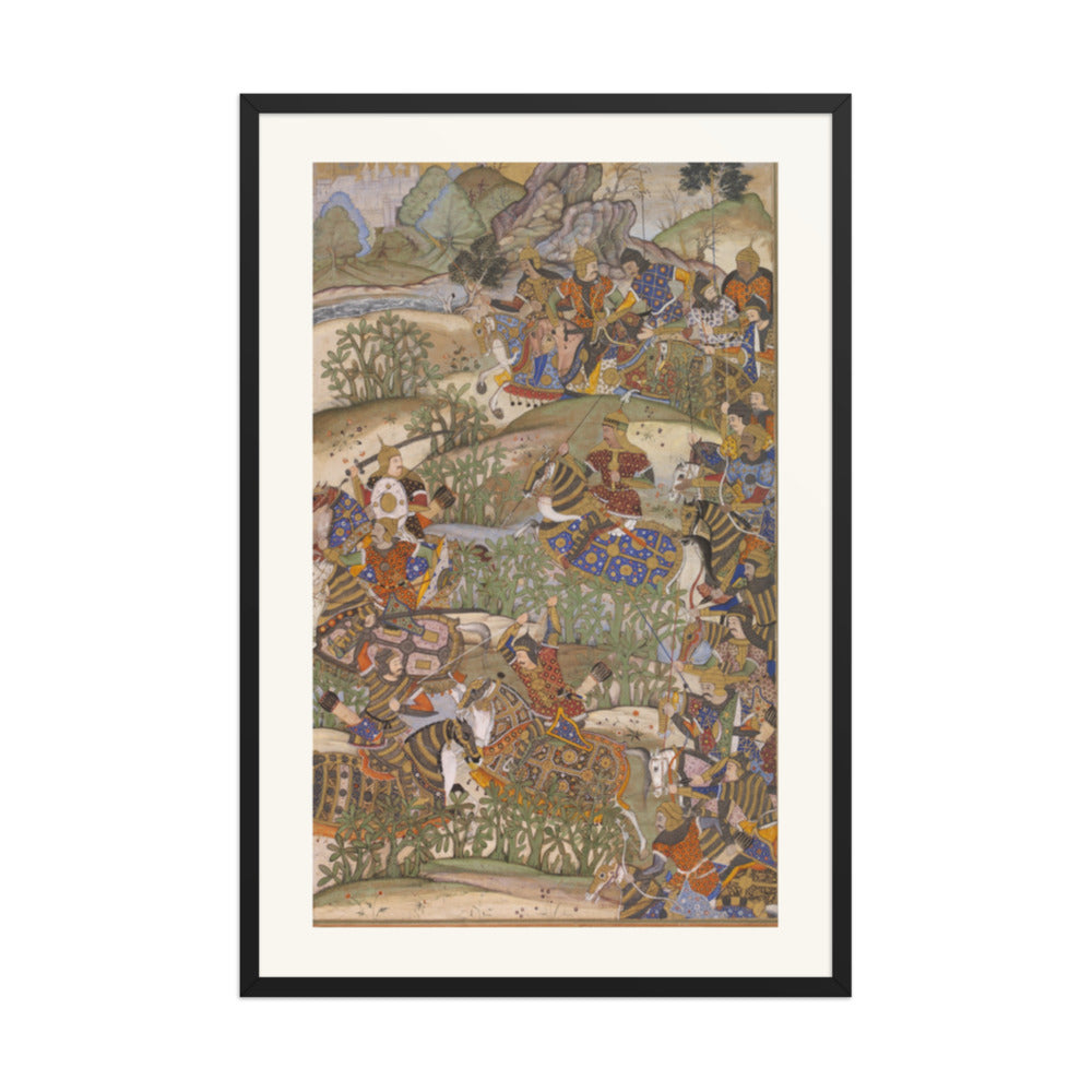 Cavalry Clash — Restored Mughal Wall Art — view 7