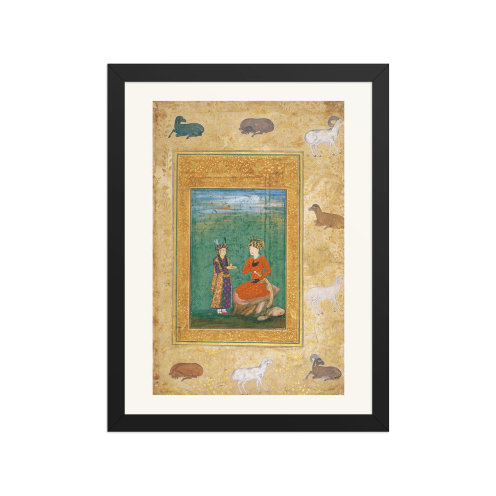 Shah Abbas I Attended by a Page, by Abu'l Hasan | Restored Persian Miniature — view 2