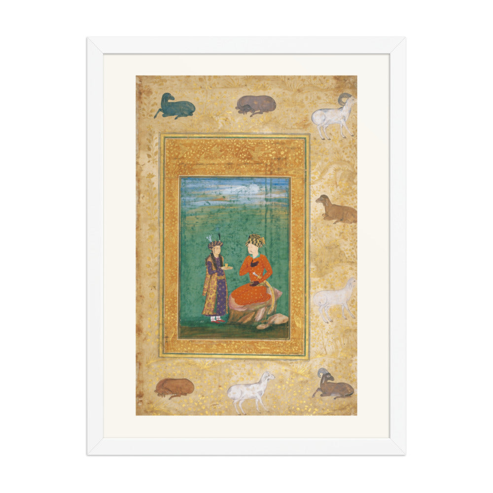 Shah Abbas I Attended by a Page, by Abu'l Hasan | Restored Persian Miniature — view 5