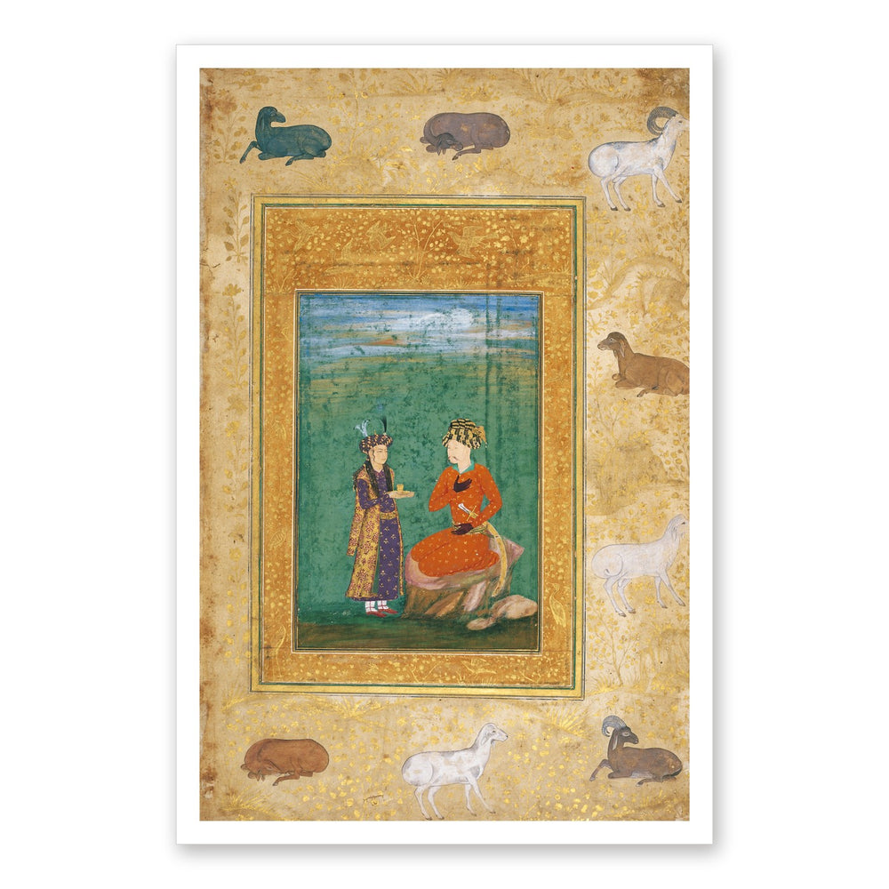 Shah Abbas I Attended by a Page, by Abu'l Hasan | Restored Persian Miniature — view 7