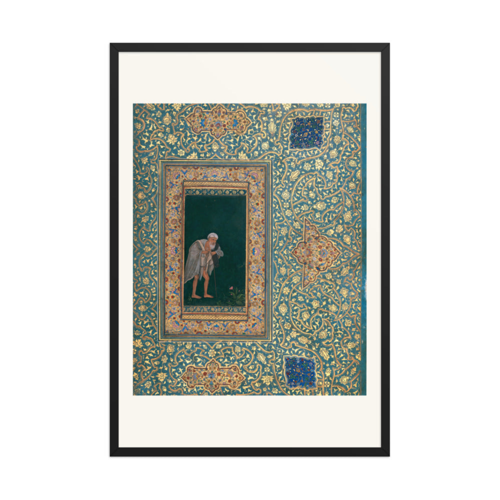 An Aged Pilgrim by Abu'l Hasan | Restored Mughal Wall Art — view 8