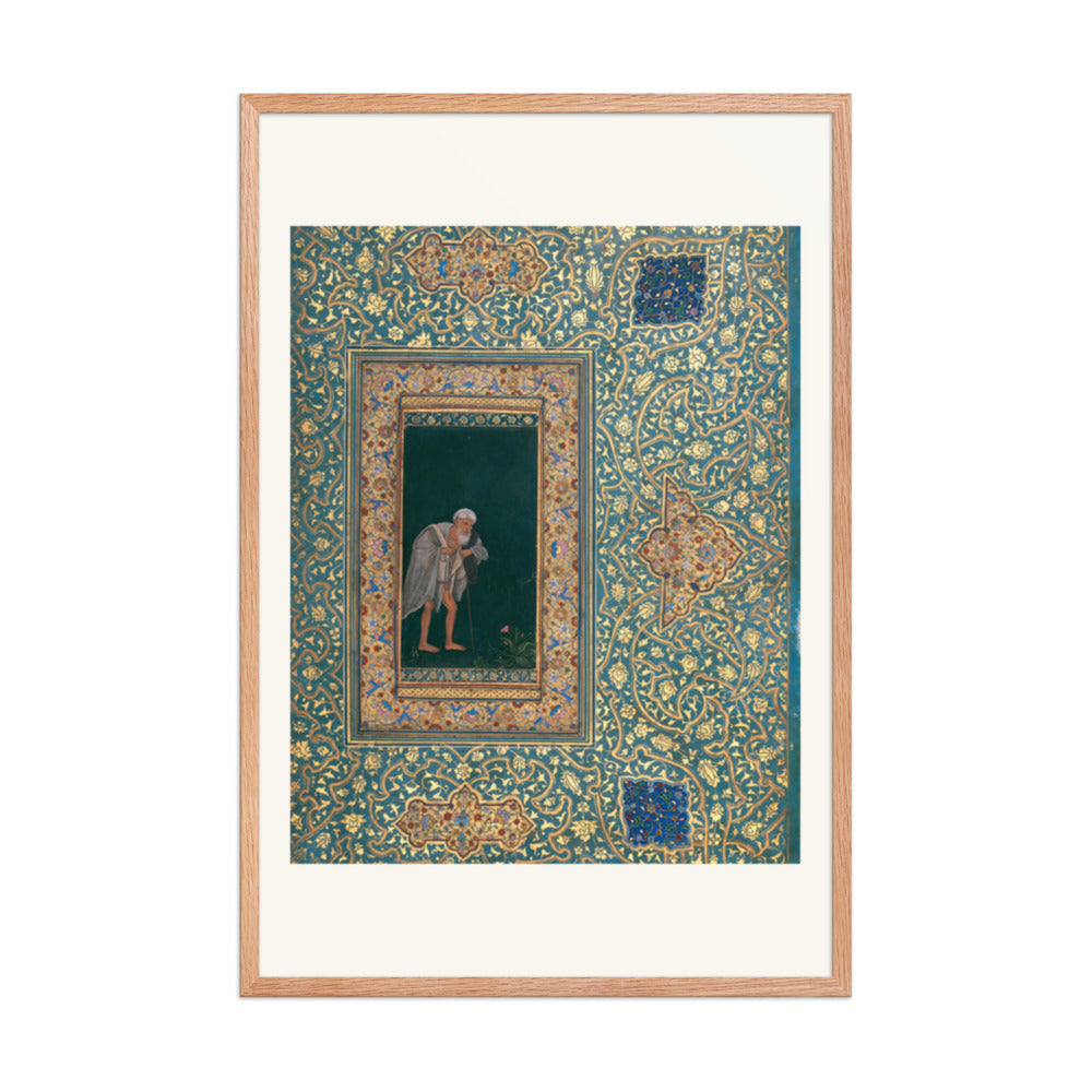 An Aged Pilgrim by Abu'l Hasan | Restored Mughal Wall Art — view 9