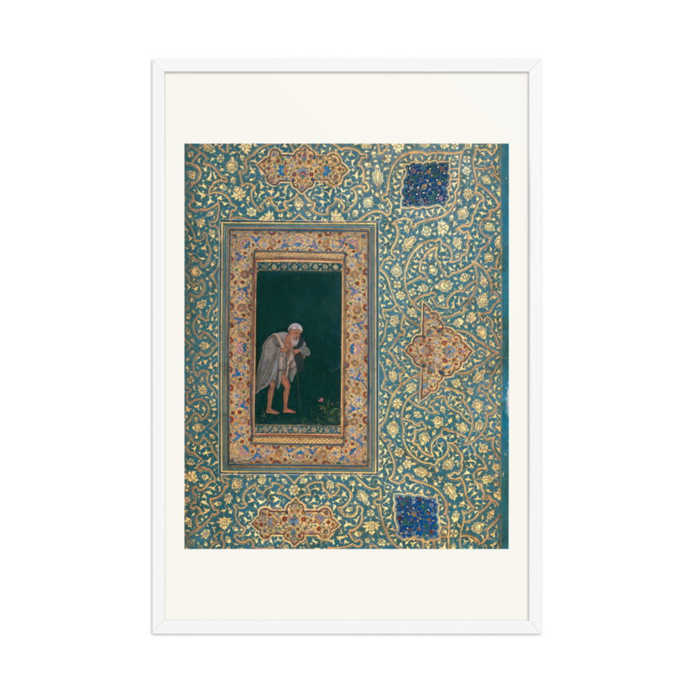 An Aged Pilgrim by Abu'l Hasan | Restored Mughal Wall Art — view 10