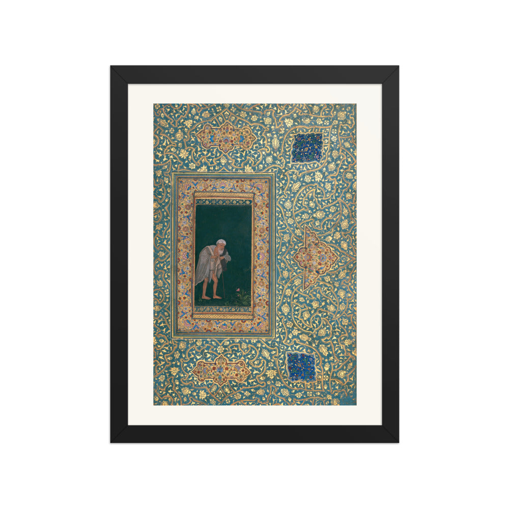 An Aged Pilgrim by Abu'l Hasan | Restored Mughal Wall Art — view 2