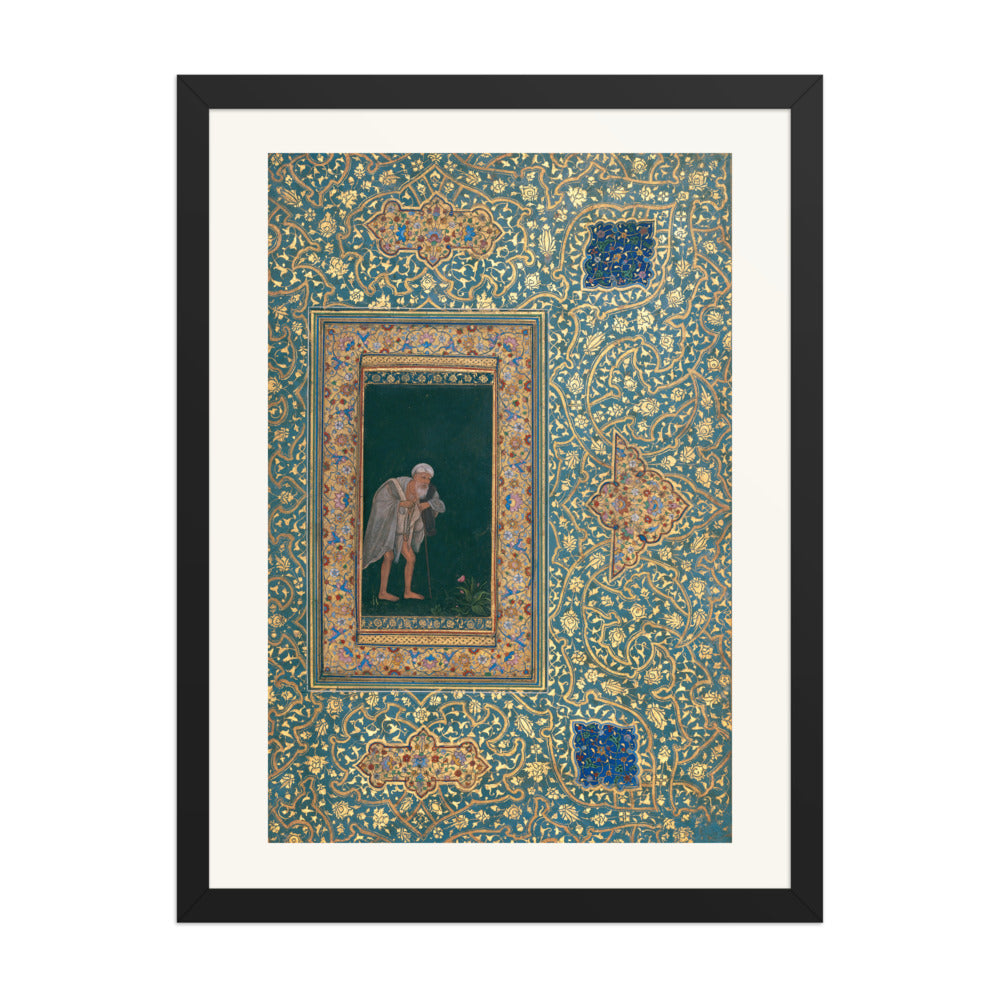 An Aged Pilgrim by Abu'l Hasan | Restored Mughal Wall Art — view 1