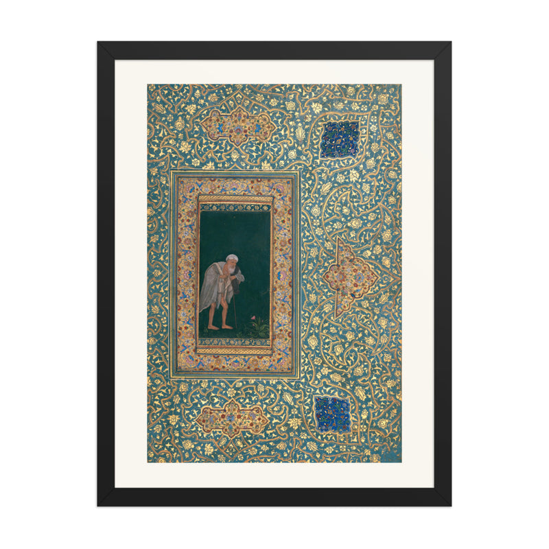 An Aged Pilgrim by Abu'l Hasan | Restored Mughal Wall Art