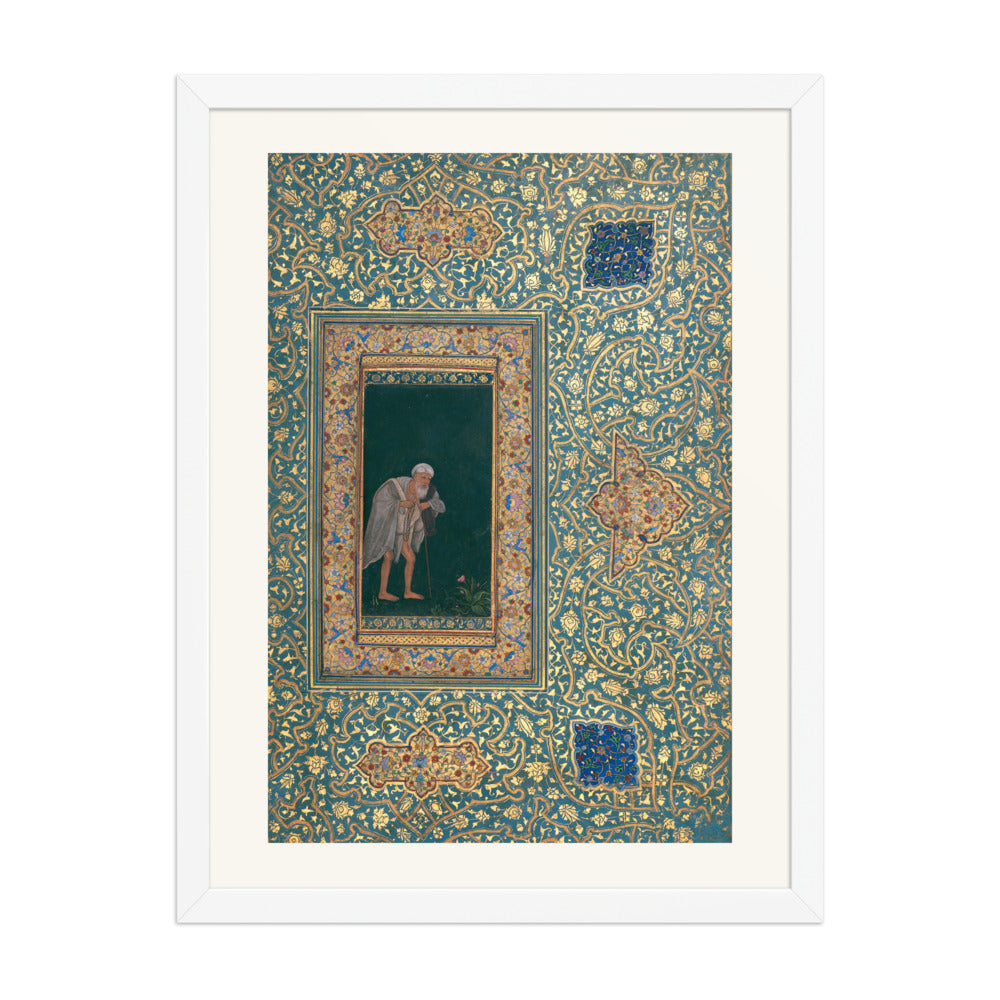 An Aged Pilgrim by Abu'l Hasan | Restored Mughal Wall Art — view 5