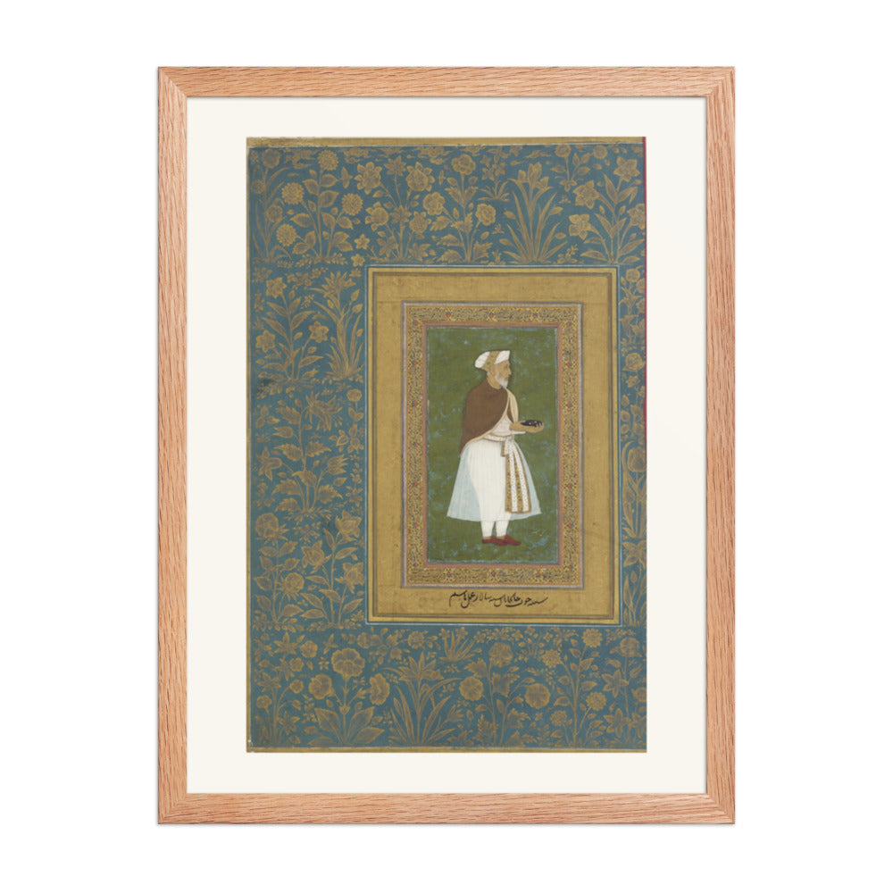 Portrait of 'Abd al-Rahim Khan-i-Khanan | Restored Mughal Wall Art — view 3