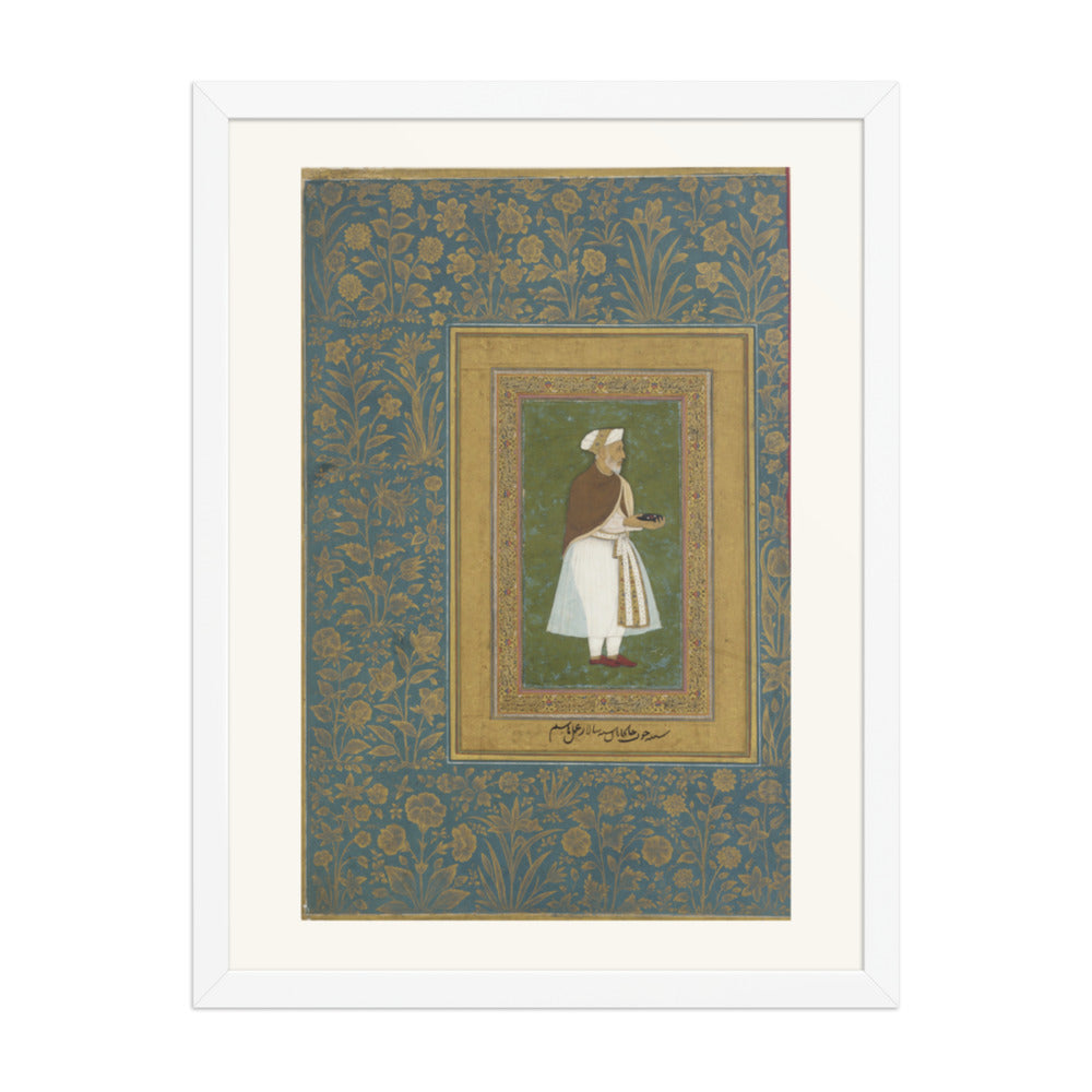 Portrait of 'Abd al-Rahim Khan-i-Khanan | Restored Mughal Wall Art — view 5
