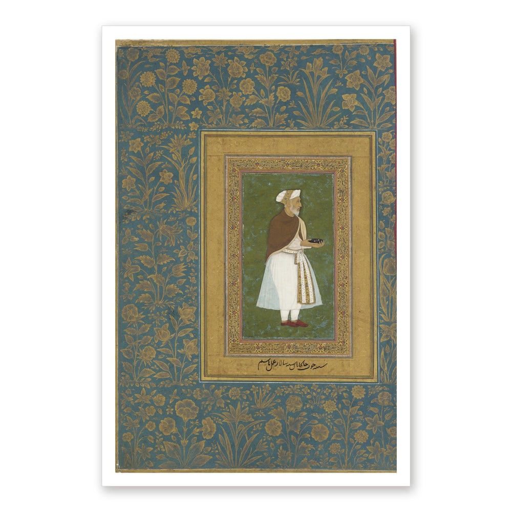 Portrait of 'Abd al-Rahim Khan-i-Khanan | Restored Mughal Wall Art — view 7