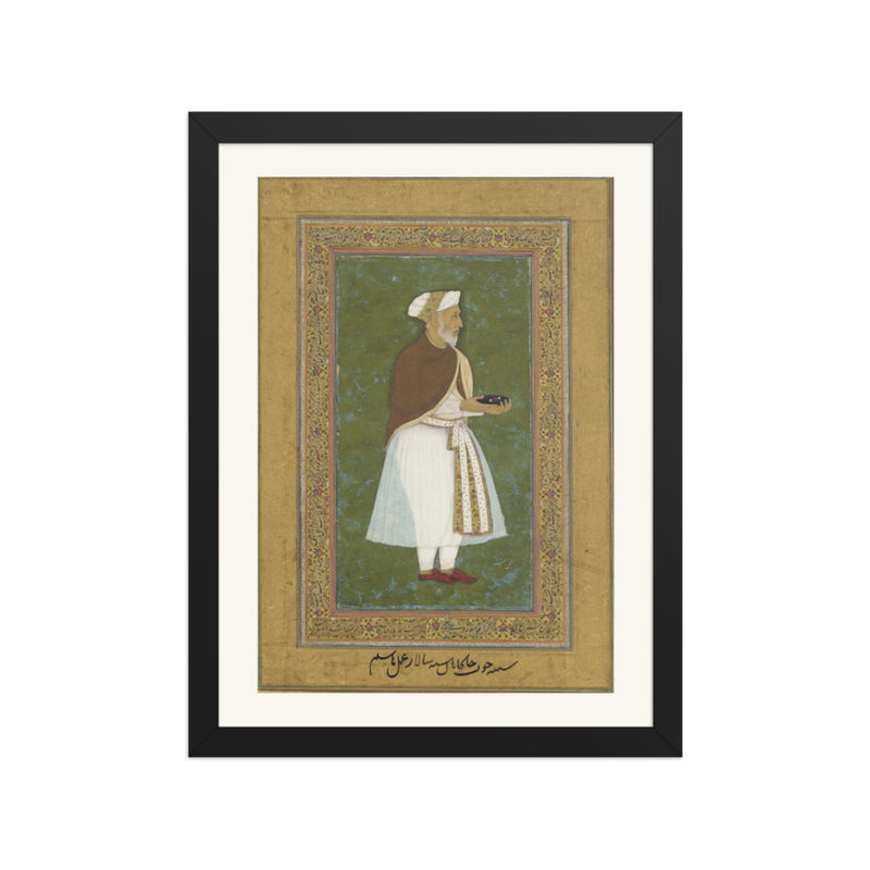 Portrait of 'Abd al-Rahim Khan-i-Khanan | Restored Mughal Wall Art