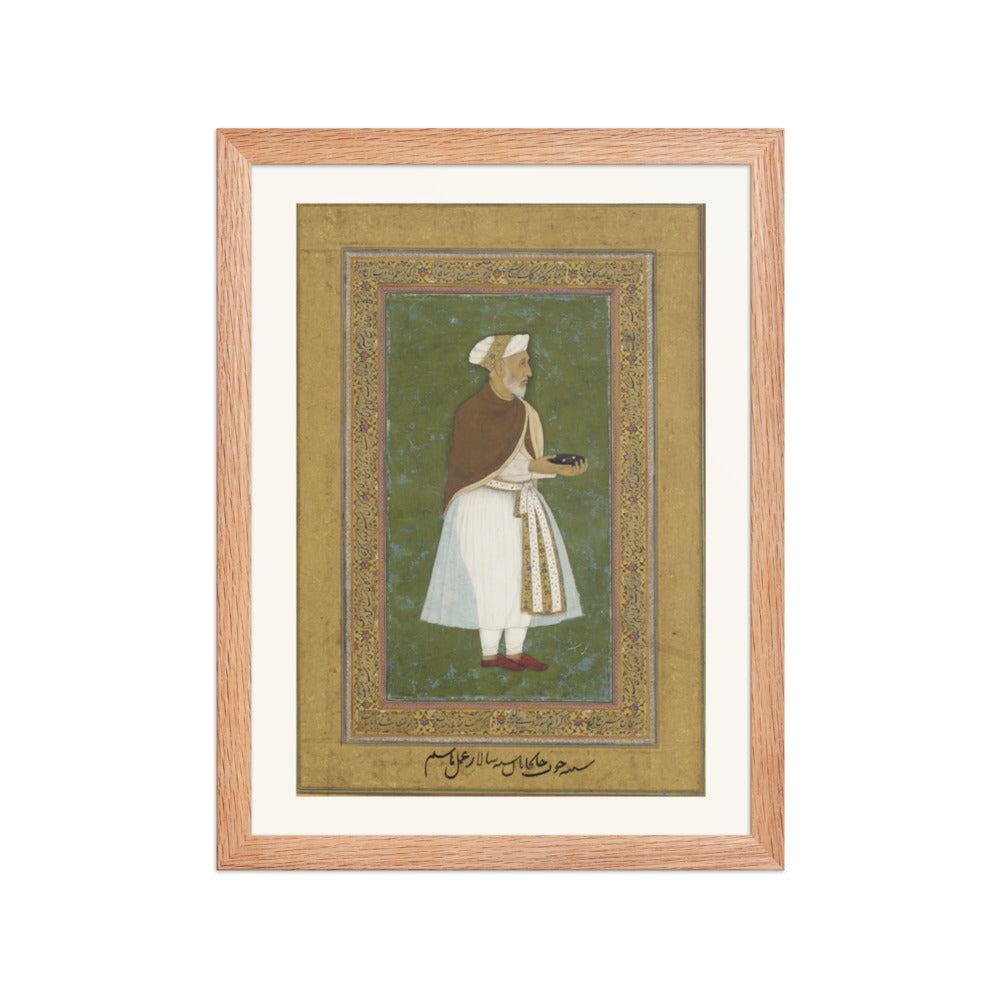 Portrait of 'Abd al-Rahim Khan-i-Khanan | Restored Mughal Wall Art — view 2