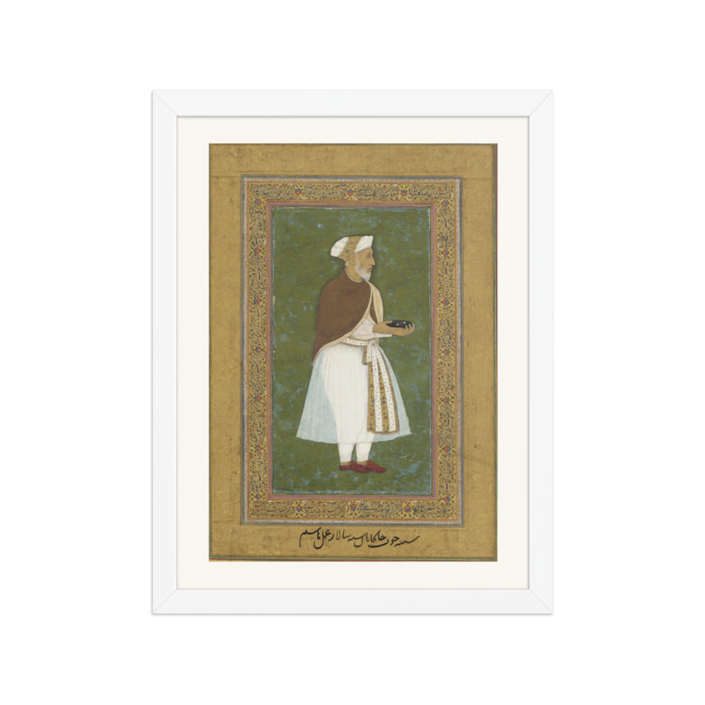Portrait of 'Abd al-Rahim Khan-i-Khanan | Restored Mughal Wall Art — view 3