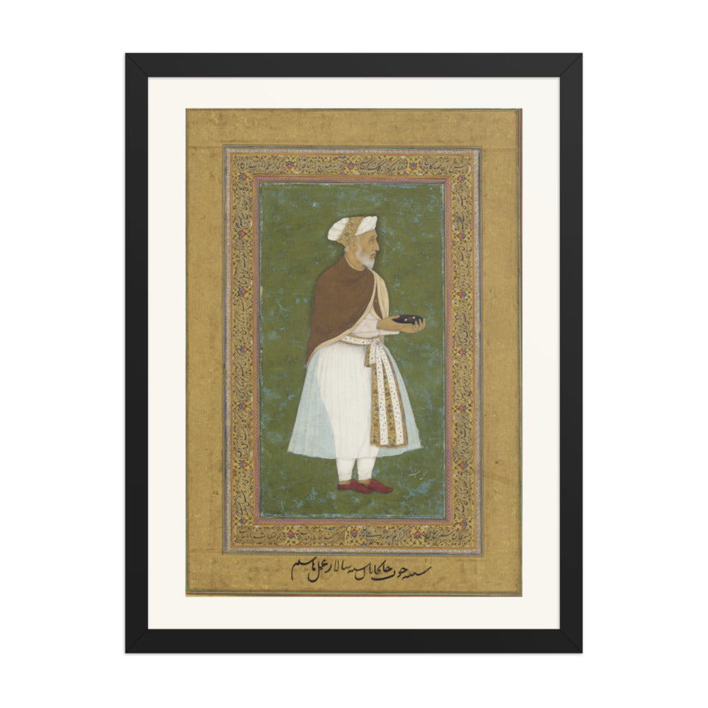 Portrait of 'Abd al-Rahim Khan-i-Khanan | Restored Mughal Wall Art — view 4