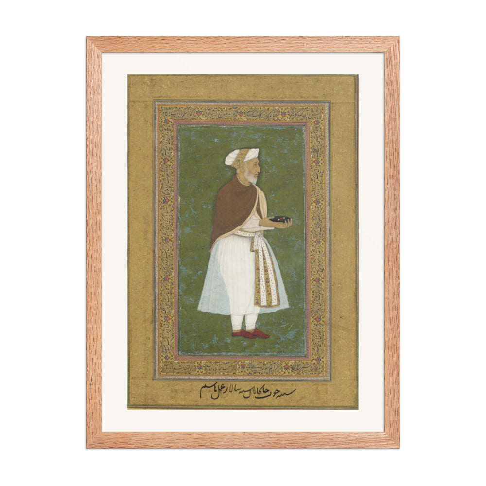 Portrait of 'Abd al-Rahim Khan-i-Khanan | Restored Mughal Wall Art — view 5
