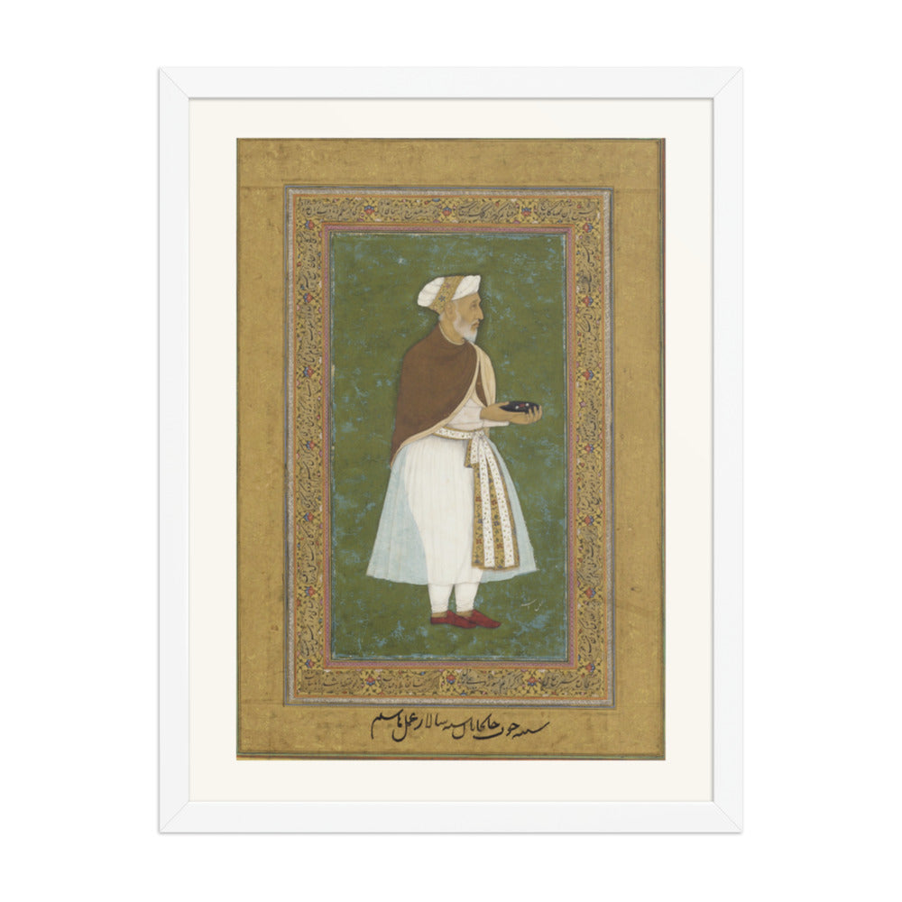 Portrait of 'Abd al-Rahim Khan-i-Khanan | Restored Mughal Wall Art — view 6