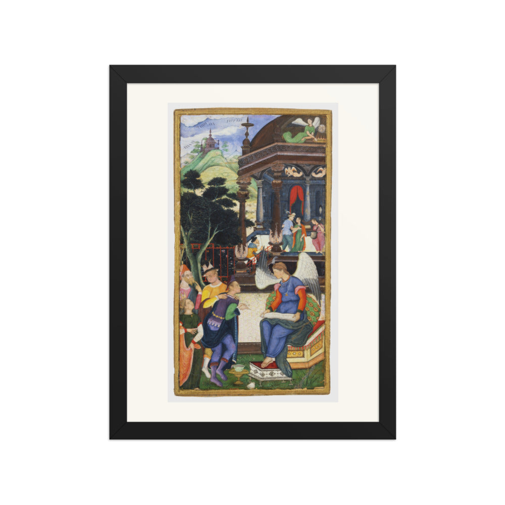 An Angel Conversing with Europeans, c. 1610 | Restored Mughal Wall Art — view 2