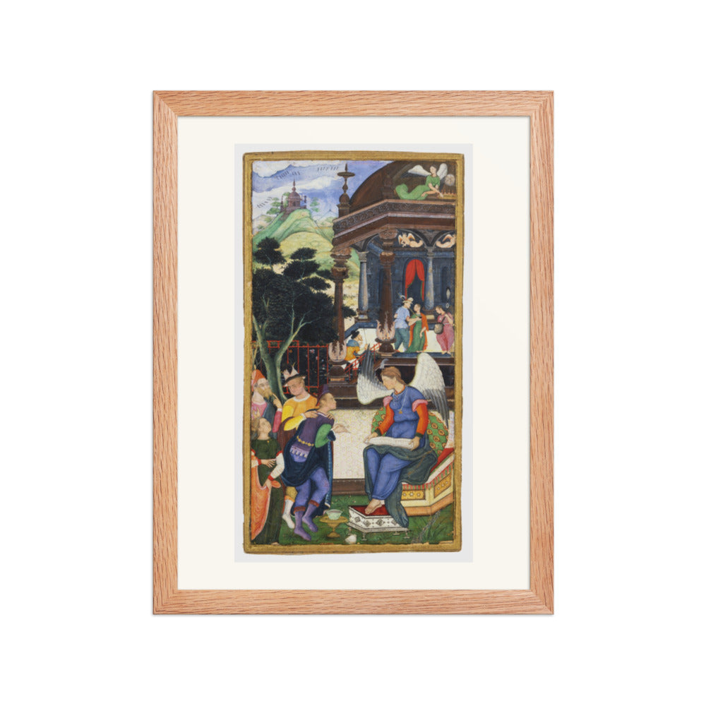 An Angel Conversing with Europeans, c. 1610 | Restored Mughal Wall Art — view 4