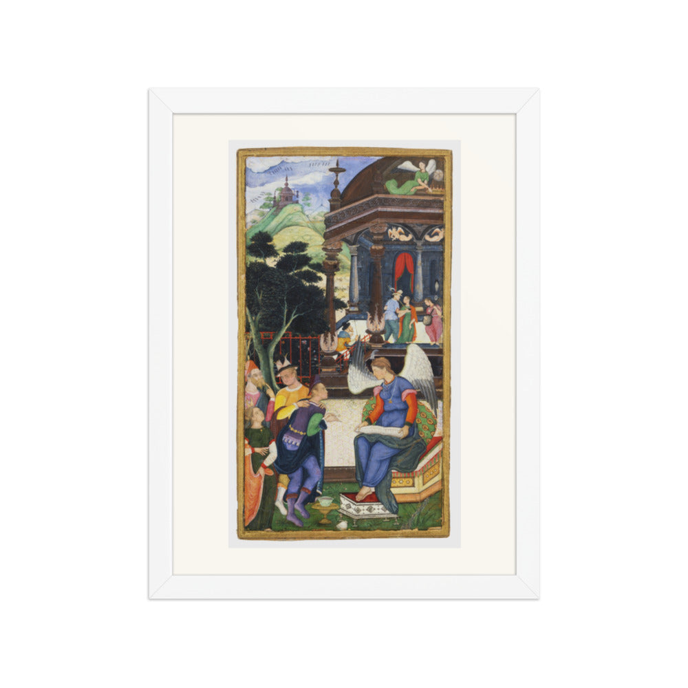 An Angel Conversing with Europeans, c. 1610 | Restored Mughal Wall Art — view 6